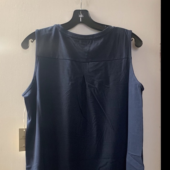 🆕Navy-Cotton Rich Curved Hem Tank Top - Picture 4 of 5